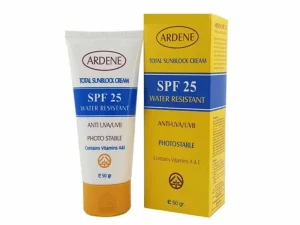 کرم ضد آفتاب SPF 25 ضدآب حاوی ویتامین A & E آردن